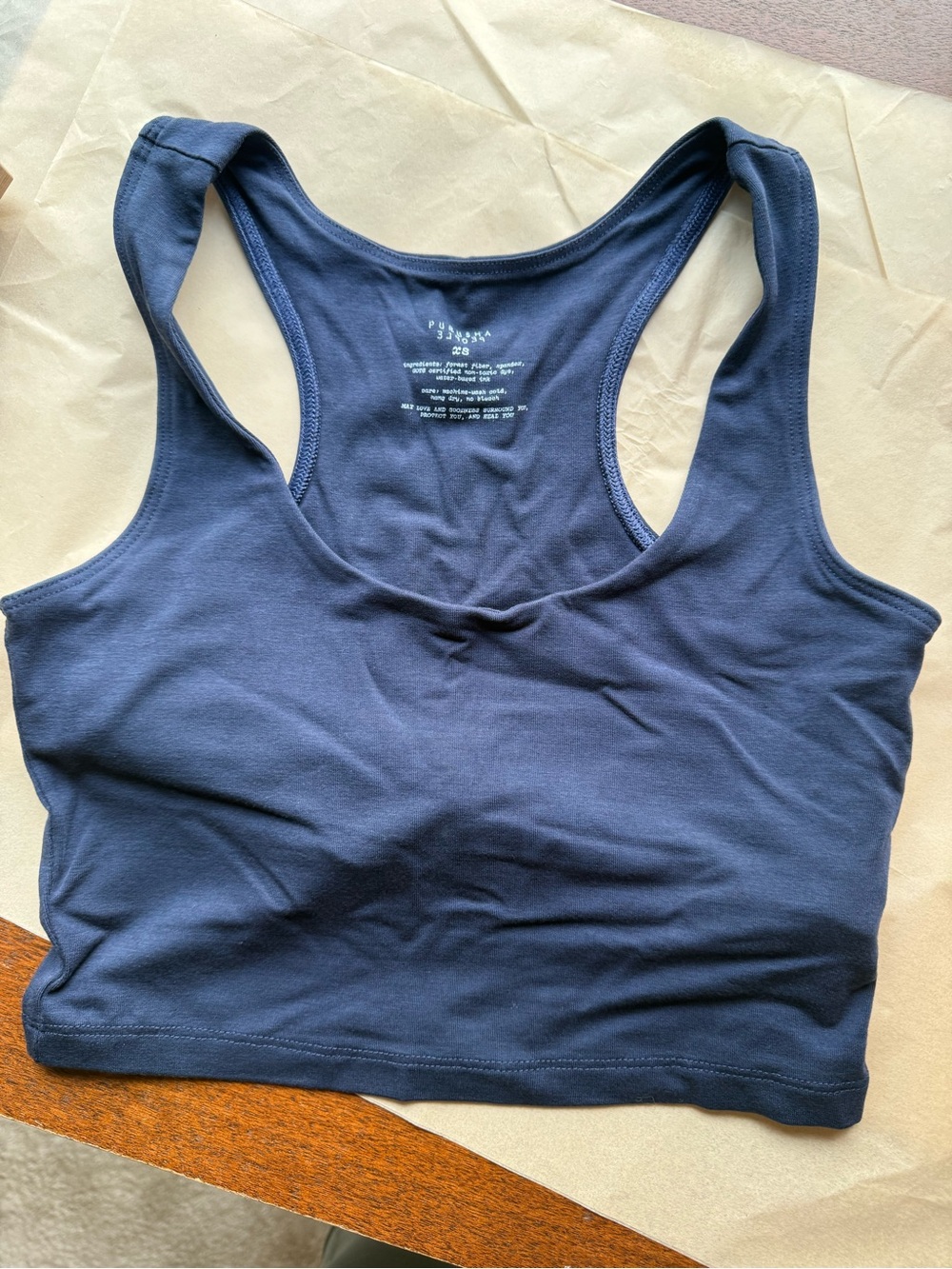 Organic Cotton Purusha People Noir Navy Muse Tank NWT Yoga - XS